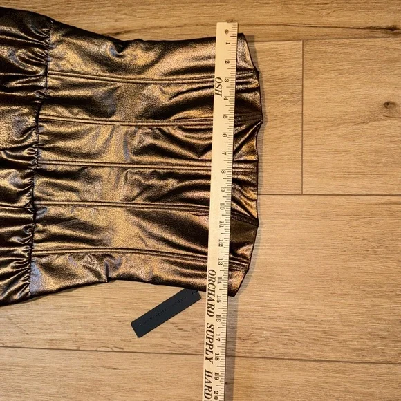 NWT Robert Rodriguez copper shimmer Dress size 2 Etta Dress mini sexy new party! - Picture 4 of 10